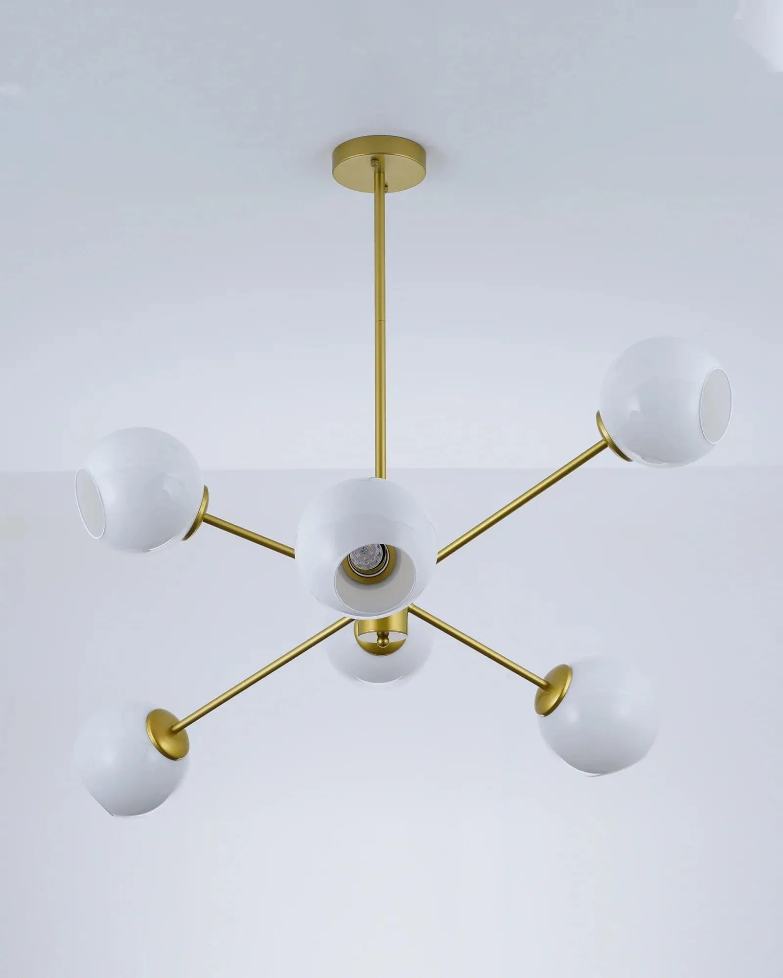 Staggered Glass 6-Light Chandelier