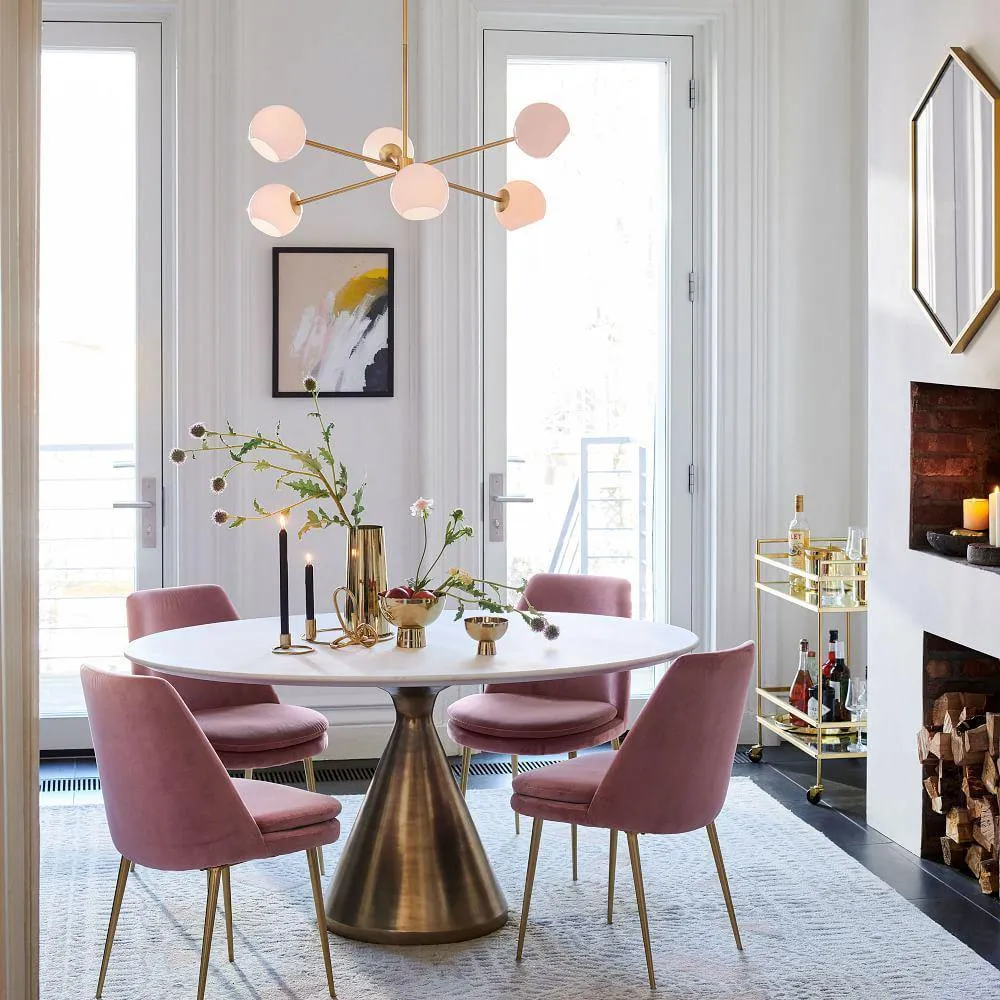 Staggered Glass 6-Light Chandelier