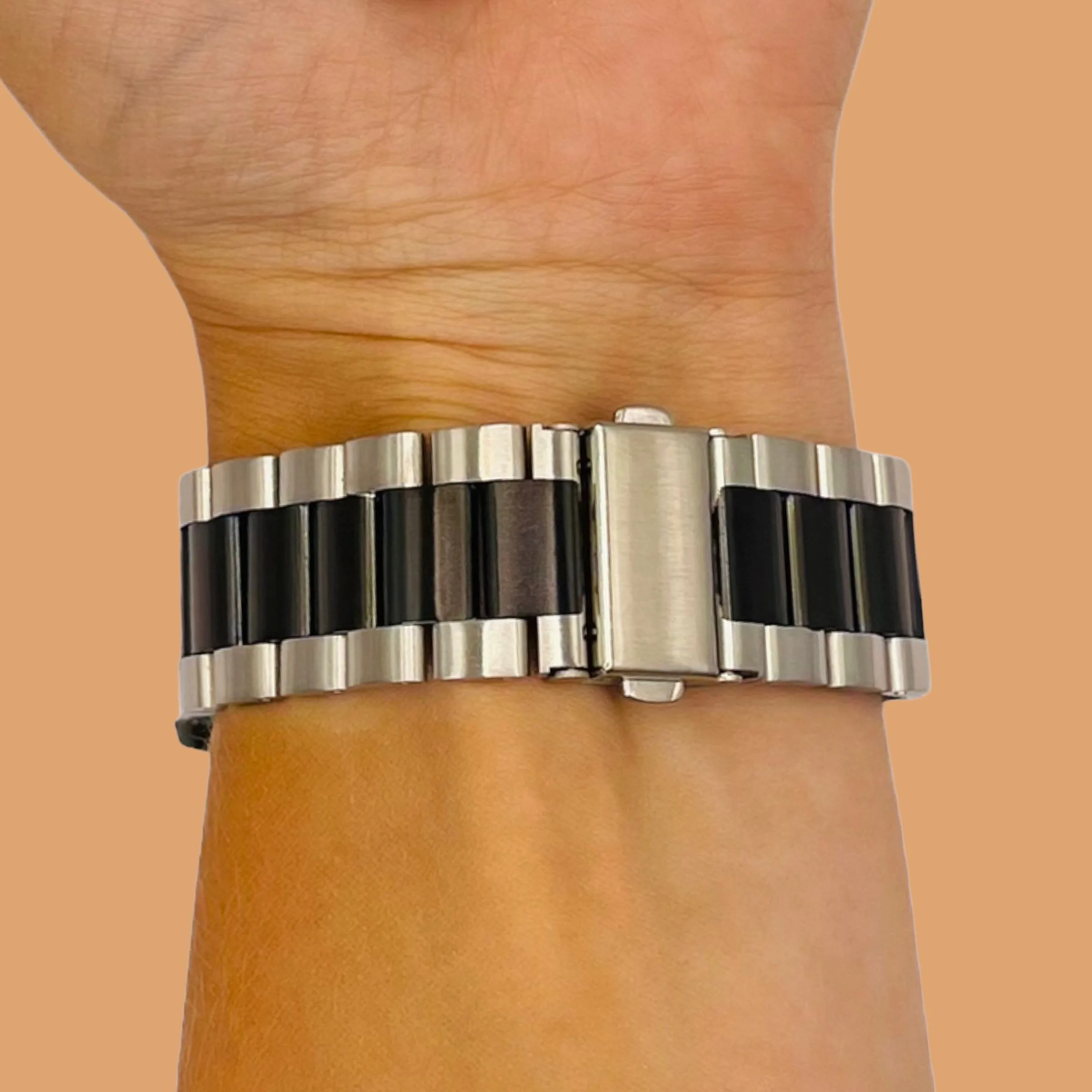 Stainless Steel Link Watch Strap Compatible with the Huawei Watch 2