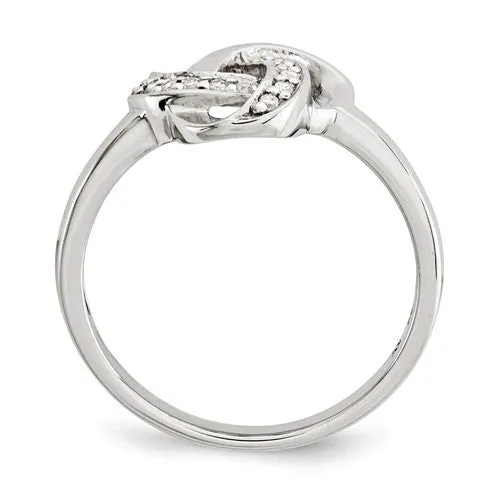 Sterling Silver CZ Love Knot Ring