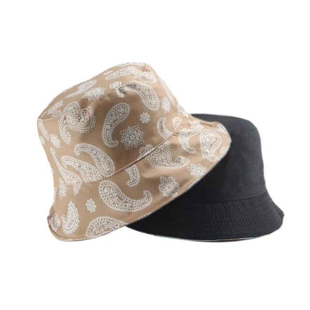Summer Bucket Hats Women Men's Panama Hat Double-sided Panama Sun Fishing Hat Fisherman Cap for Boys/Girls Bob Femme Gorro
