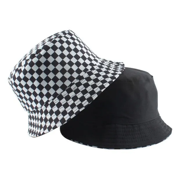 Summer Bucket Hats Women Men's Panama Hat Double-sided Panama Sun Fishing Hat Fisherman Cap for Boys/Girls Bob Femme Gorro