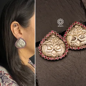 Summer Love Maroon Drop Silver Studs