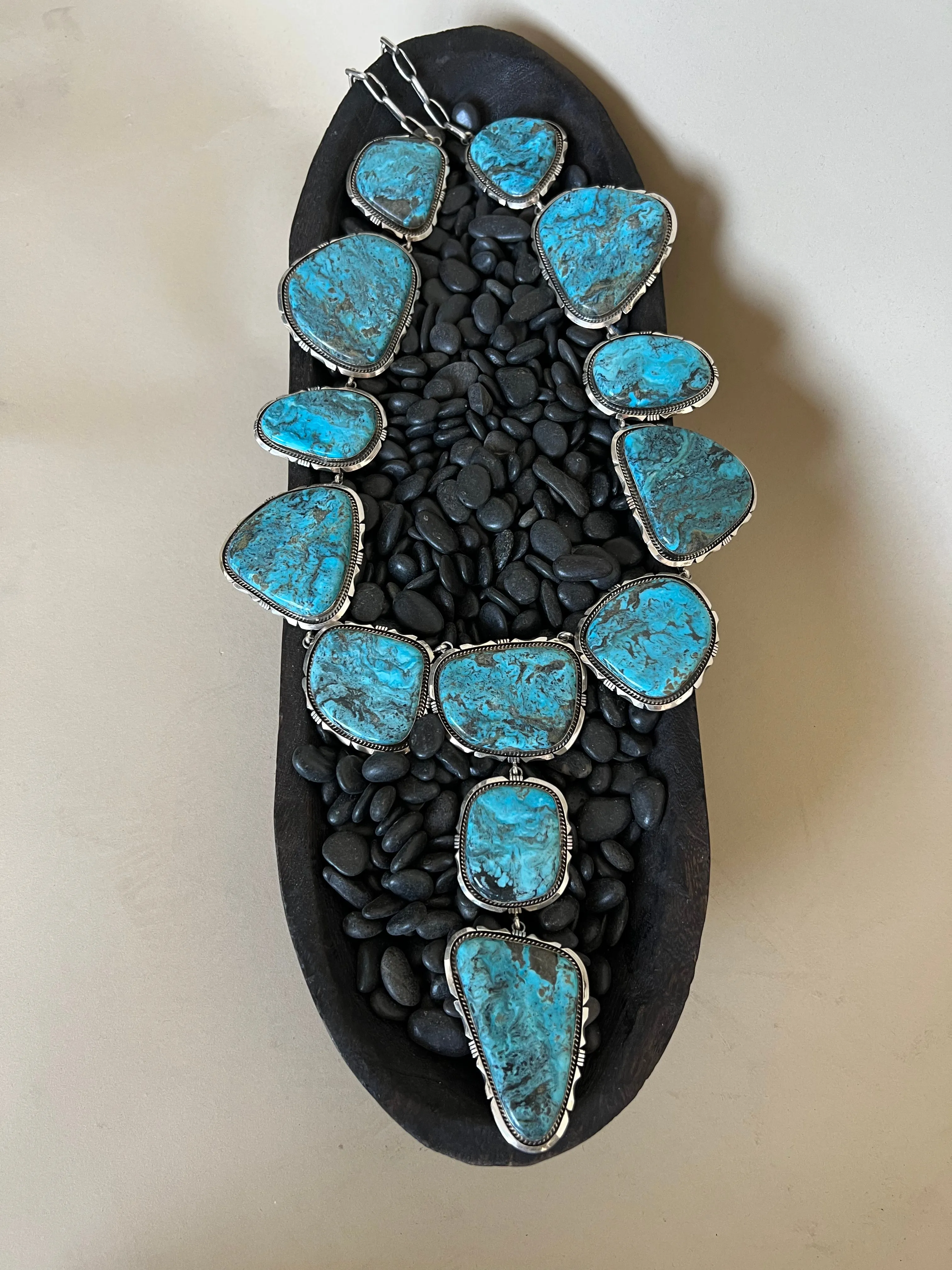 Summertime’s Close Lariat turquoise Necklace