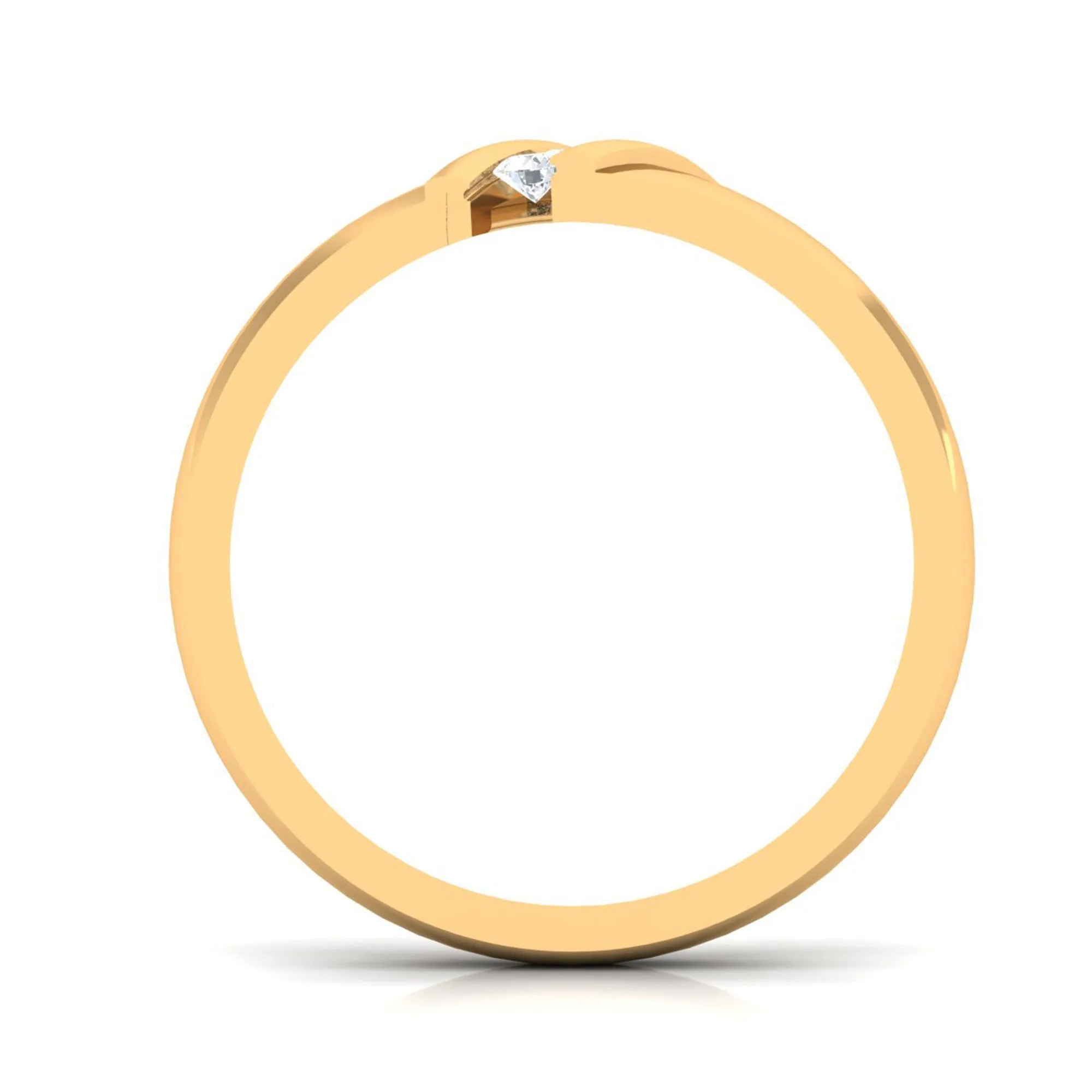 Tension Mount Set Three Stone Diamond Band Ring
