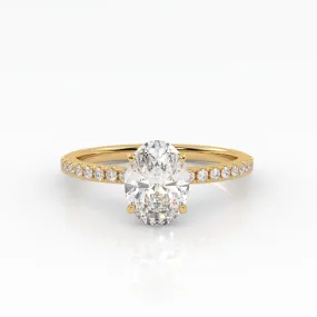 The Oval Solitaire with Pavé band