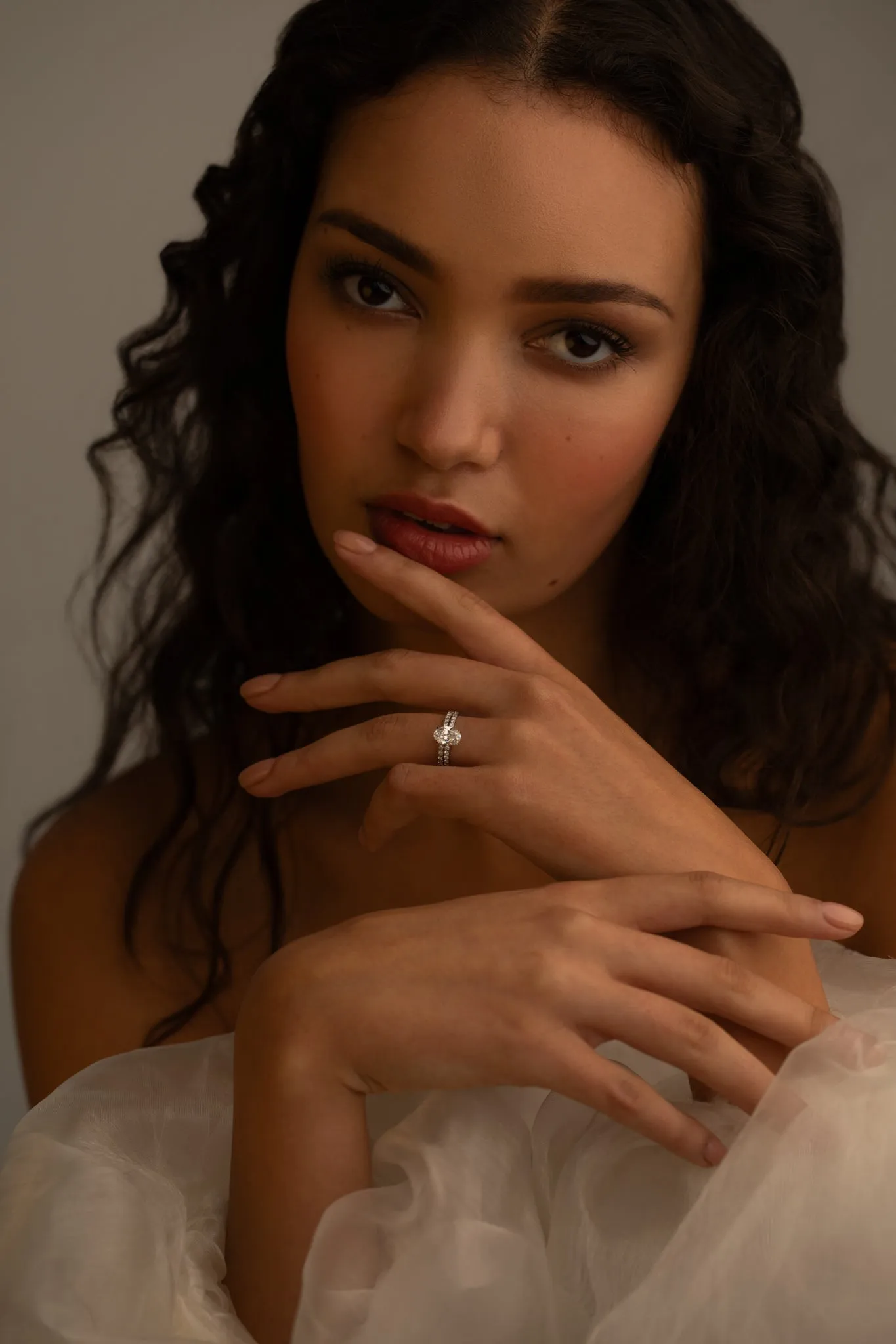 The Oval Solitaire with Pavé band