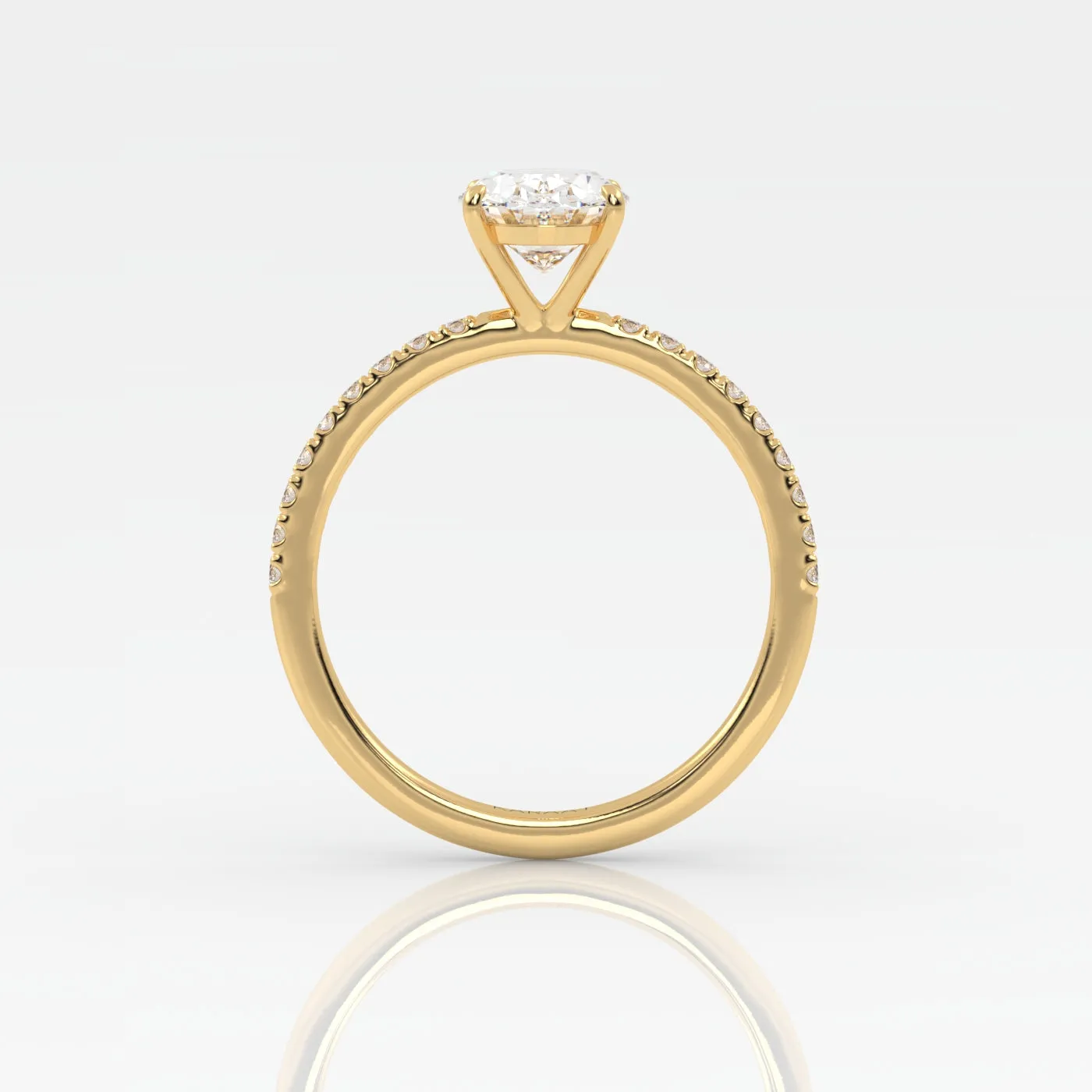 The Oval Solitaire with Pavé band
