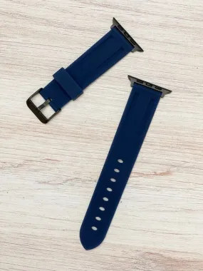 The Solid Sport Silicone Smart Watch Band - Navy Blue 42/44