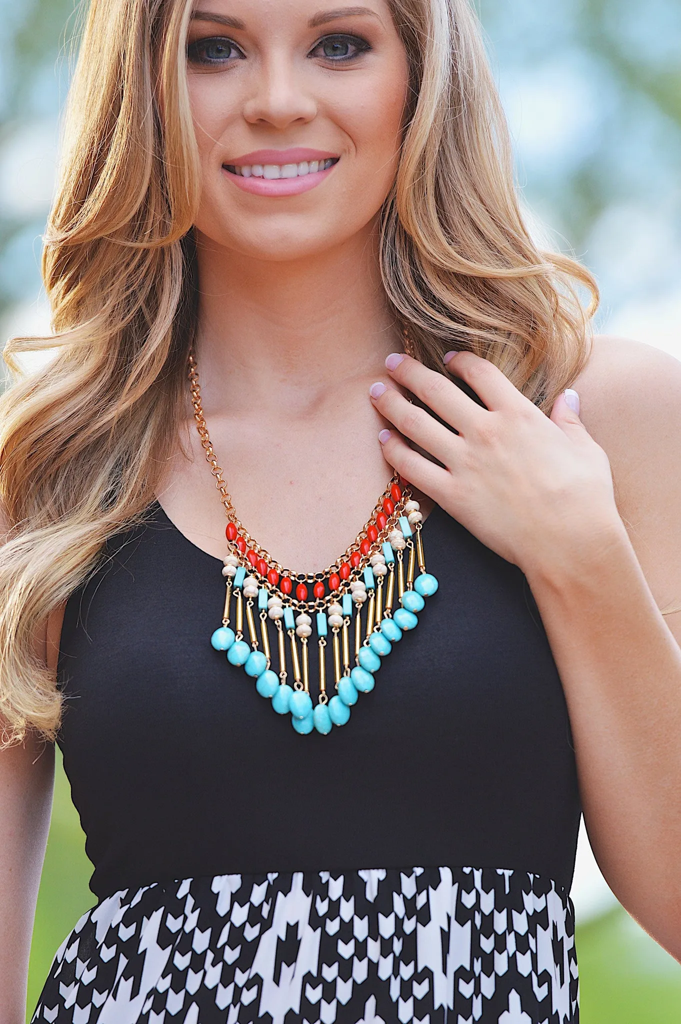 The Turquoise Roundup Statement Necklace Set