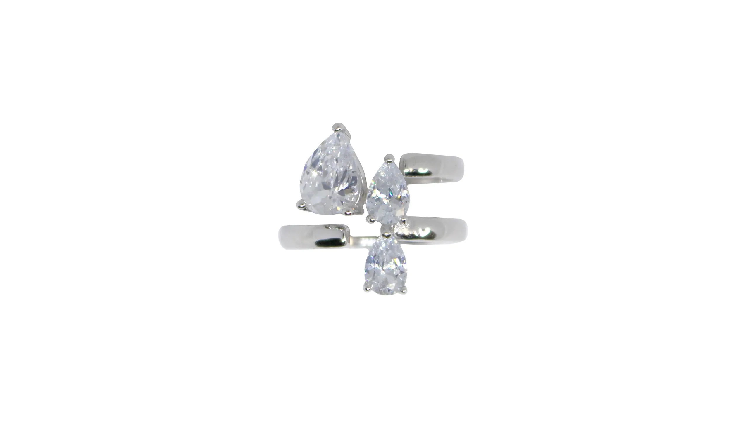 THREE PEAR TOPAZ RING