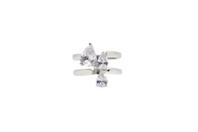 THREE PEAR TOPAZ RING