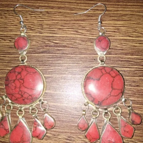 Tribal Stone Earrings, Dangle Earrings