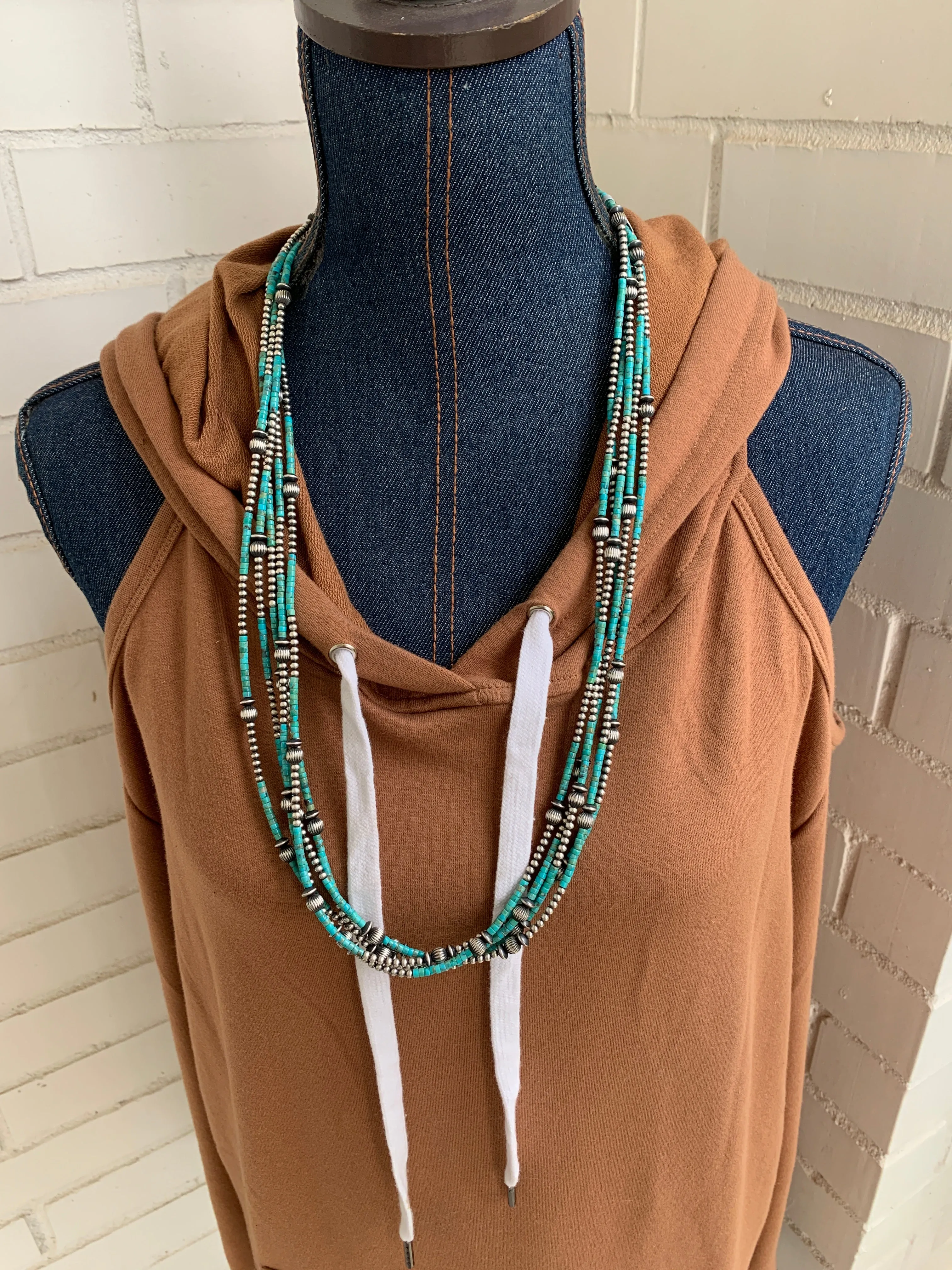 Turquoise and Navajo Pearl Necklace