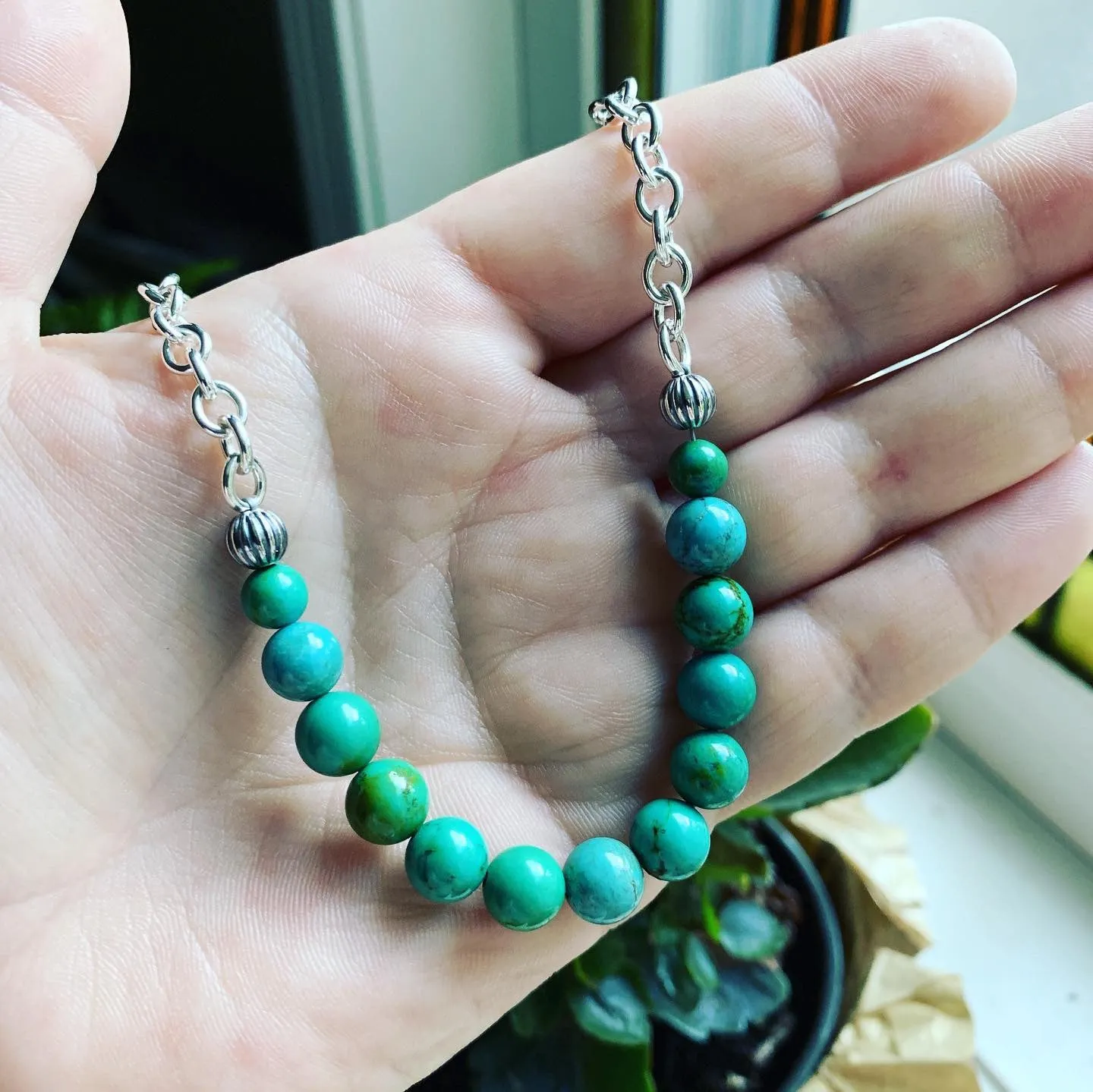 Turquoise and Sterling Silver Necklace