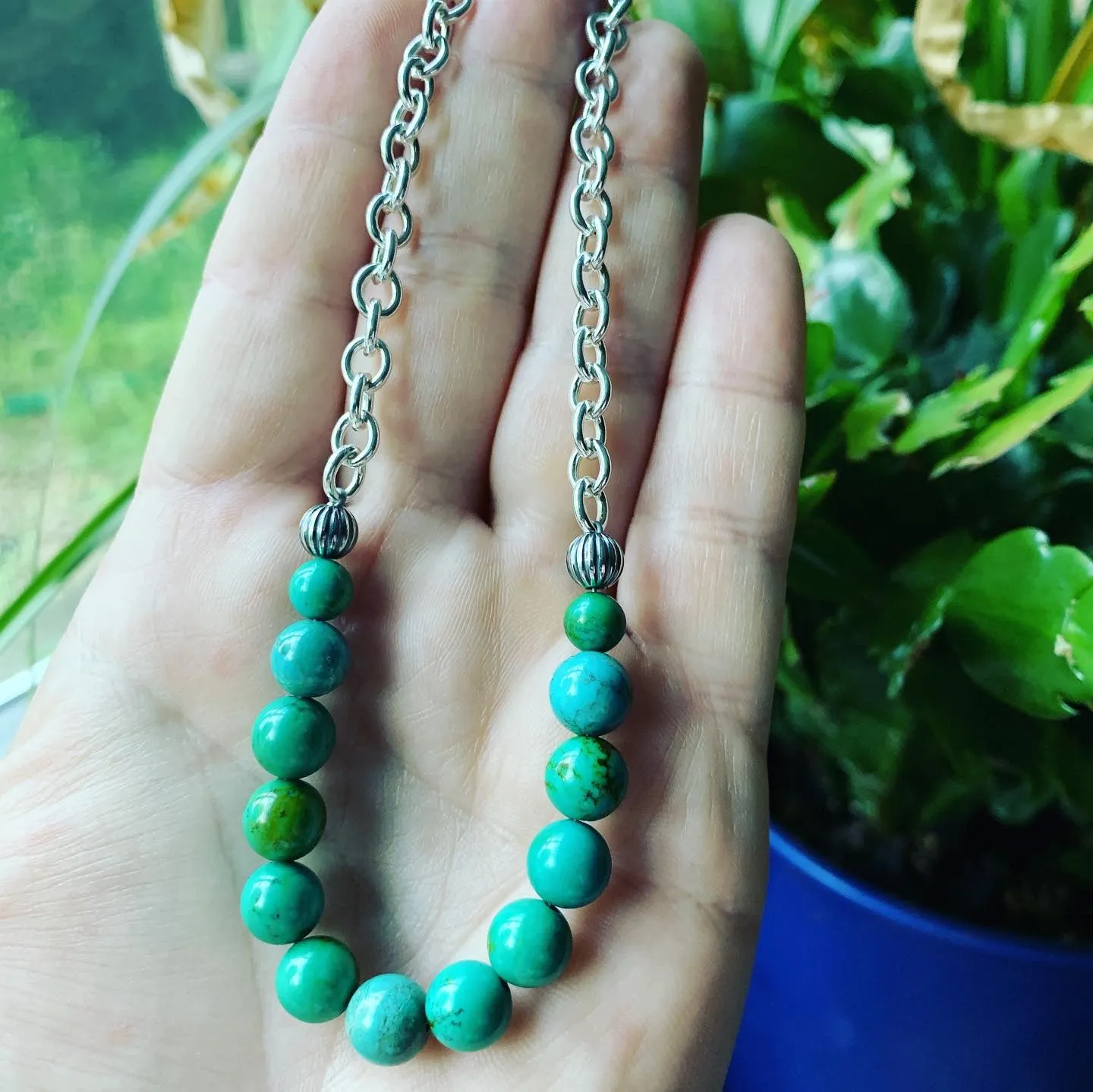 Turquoise and Sterling Silver Necklace