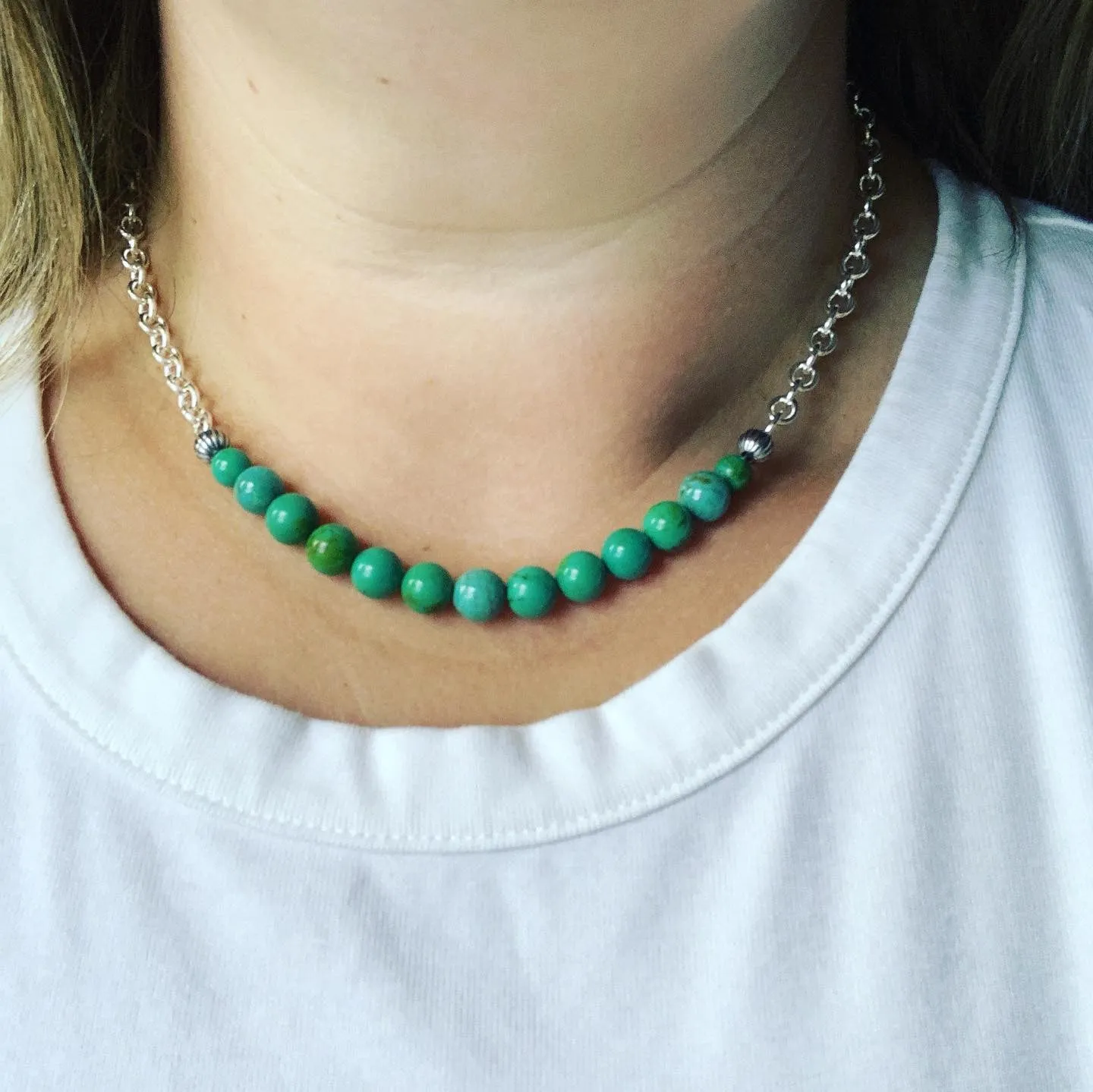 Turquoise and Sterling Silver Necklace
