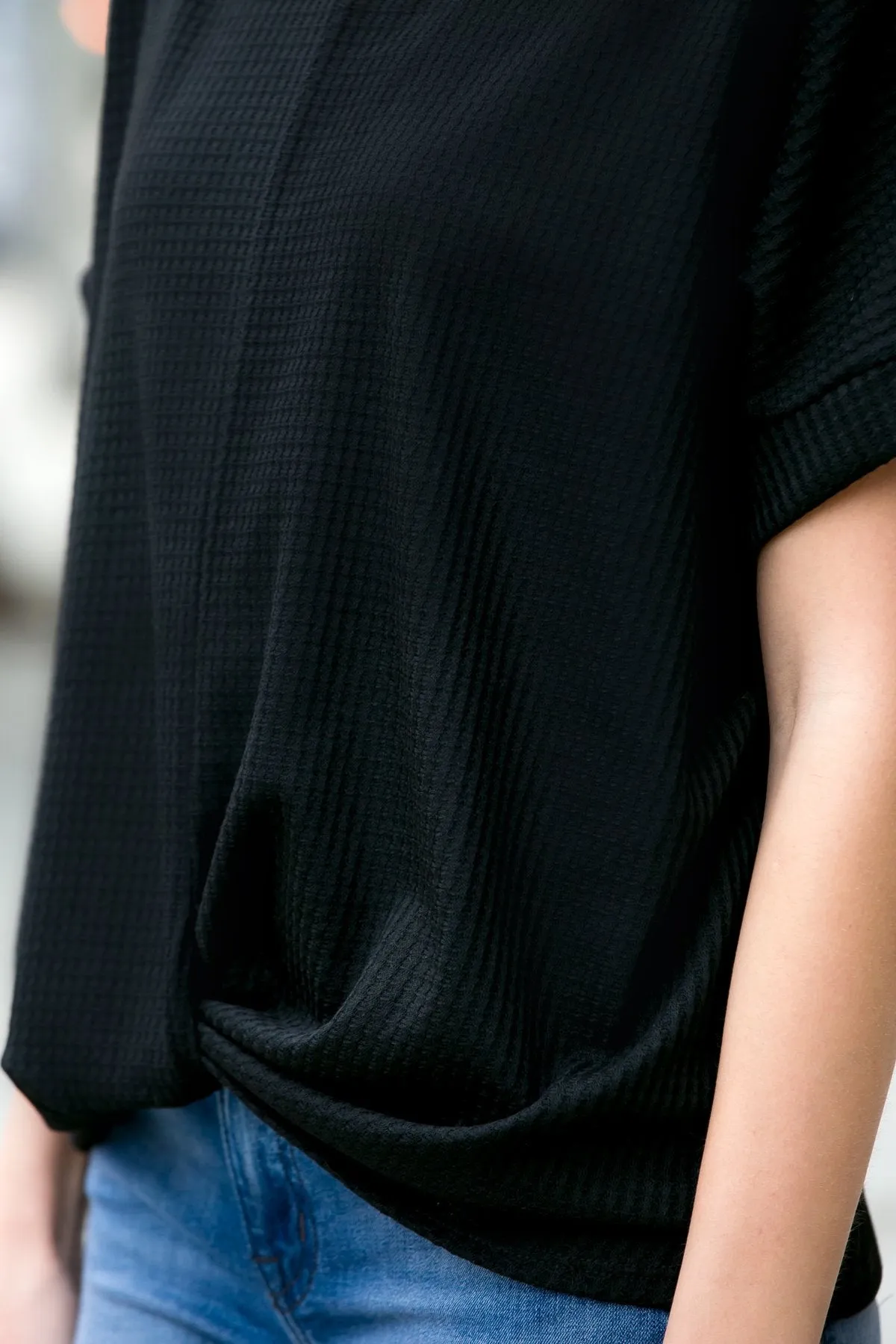Twist Front Dolman Sleeve Top