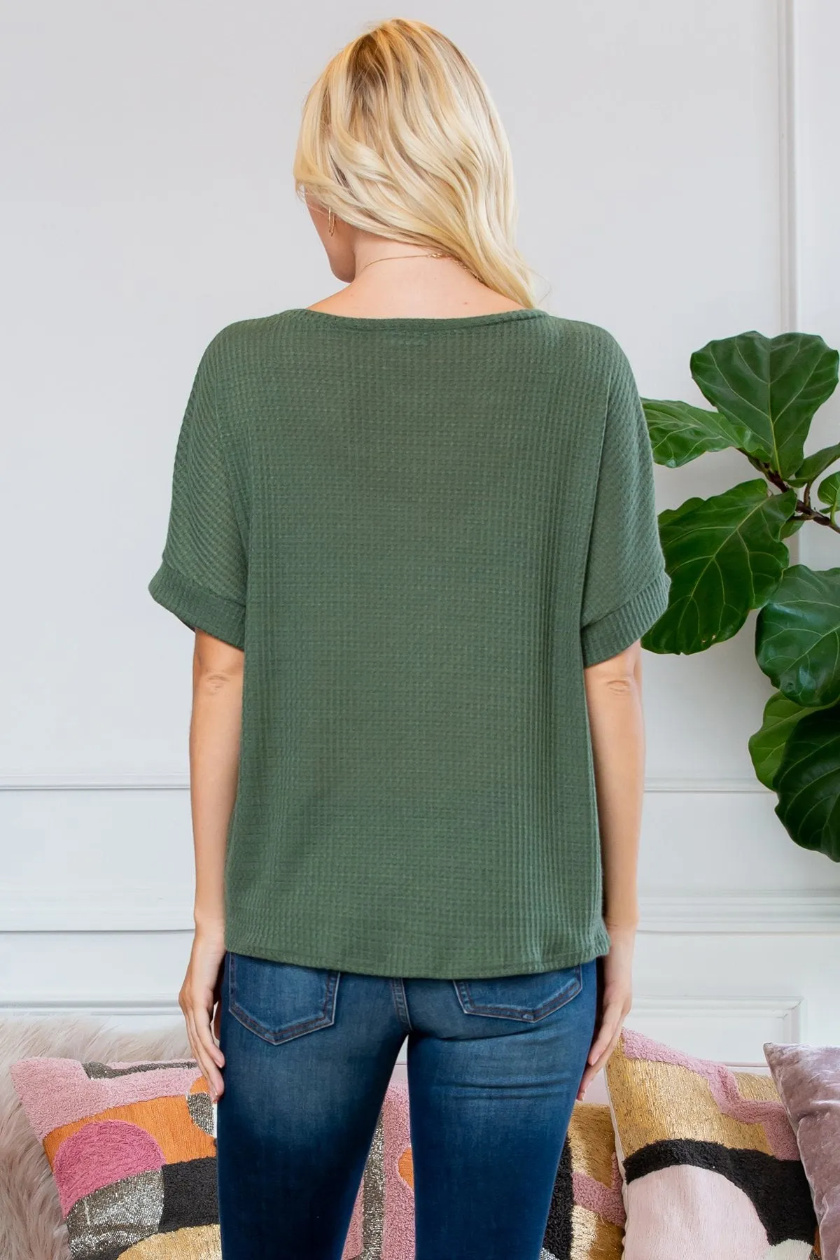 Twist Front Dolman Sleeve Top