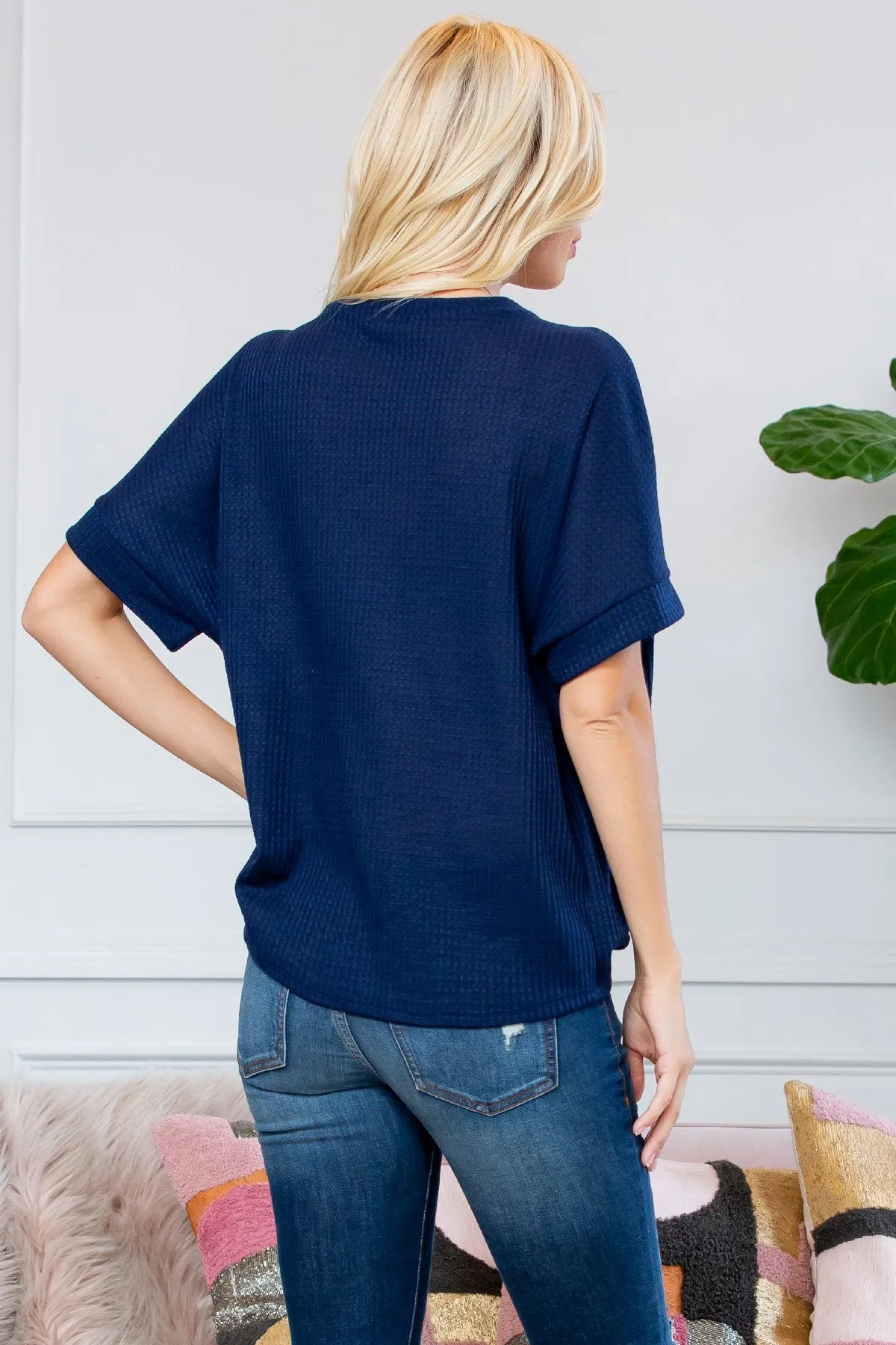Twist Front Dolman Sleeve Top