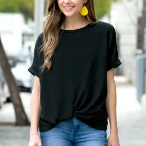 Twist Front Dolman Sleeve Top