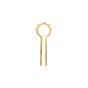 Two-Tone Horizon Hair Pin - Bronze & Silver - Small