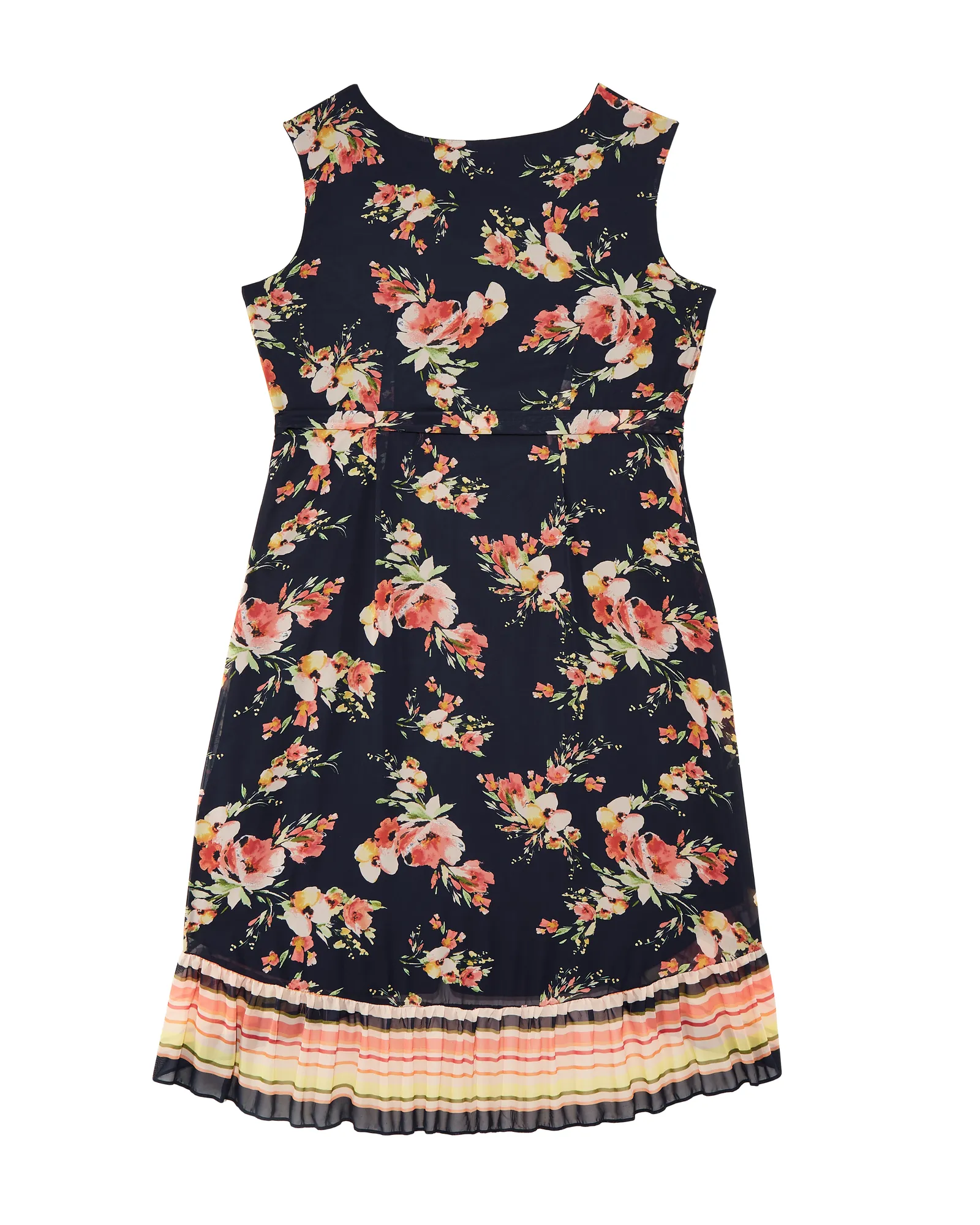 Valdex Asymmetrical Sleeveless Dress | Black / Orange