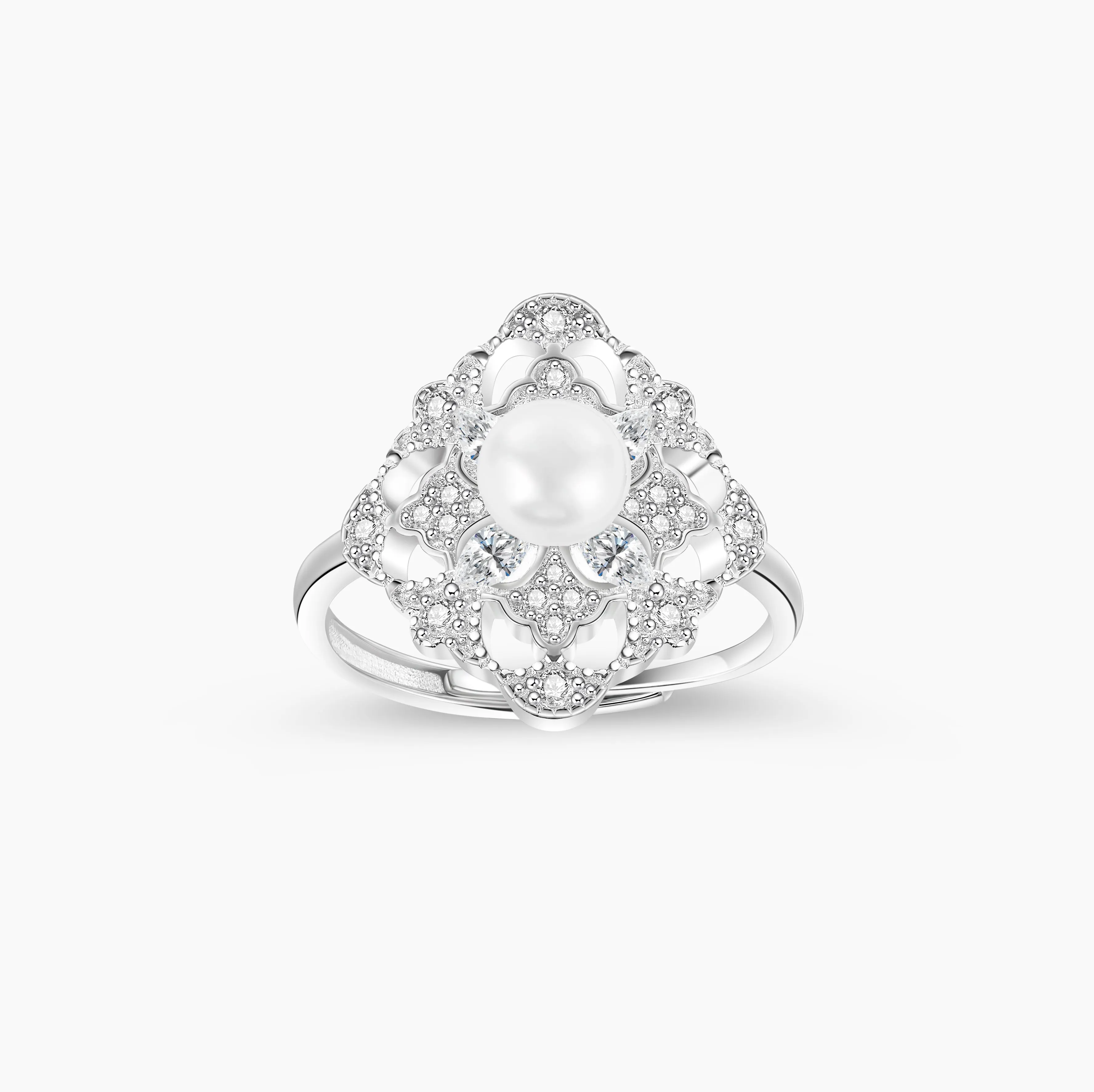 Vintage Pearl Ring in Sterling Silver