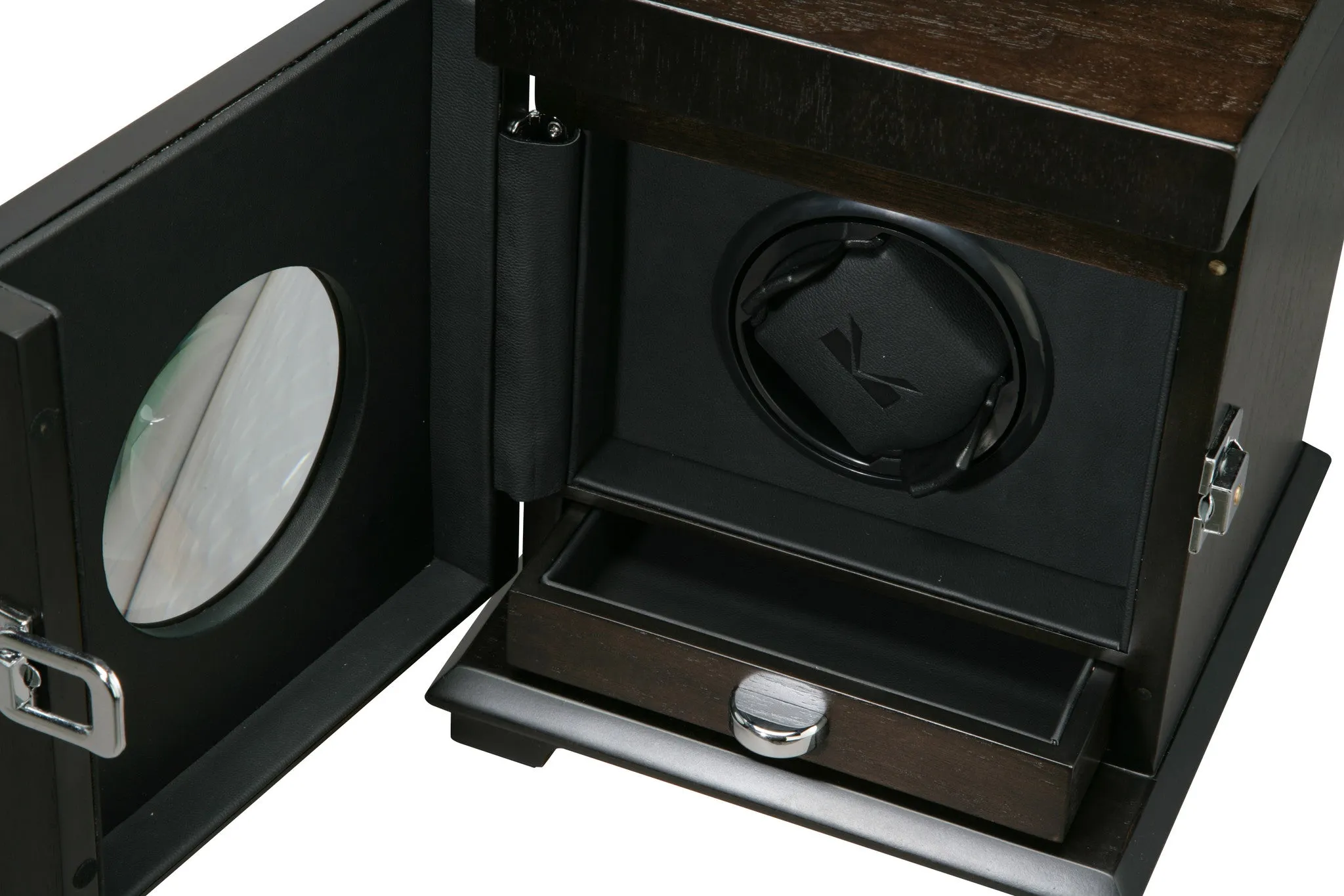 Volta Rustic Brown Single Watch Winder w/ Storage