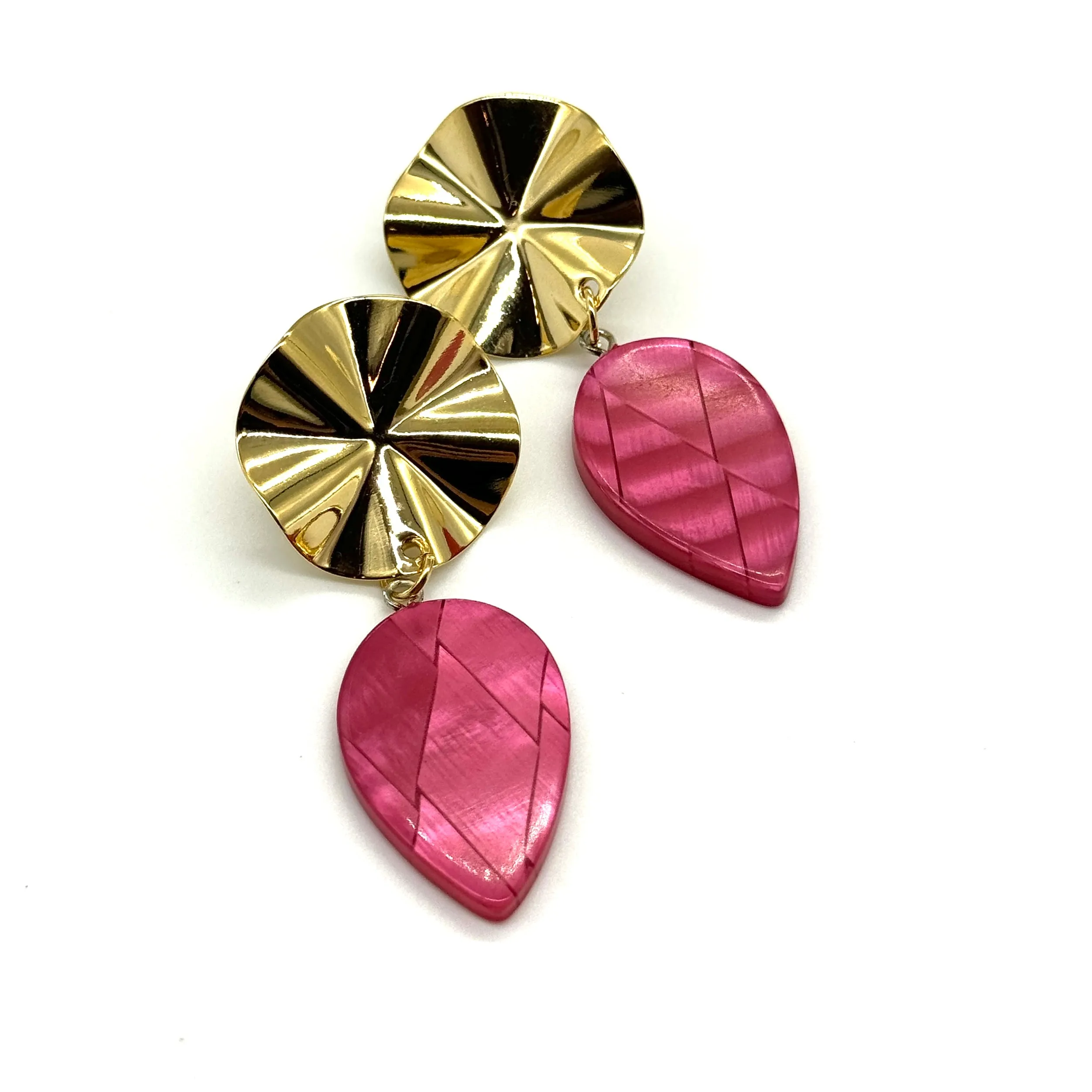 Wafer Glow Statement Earrings