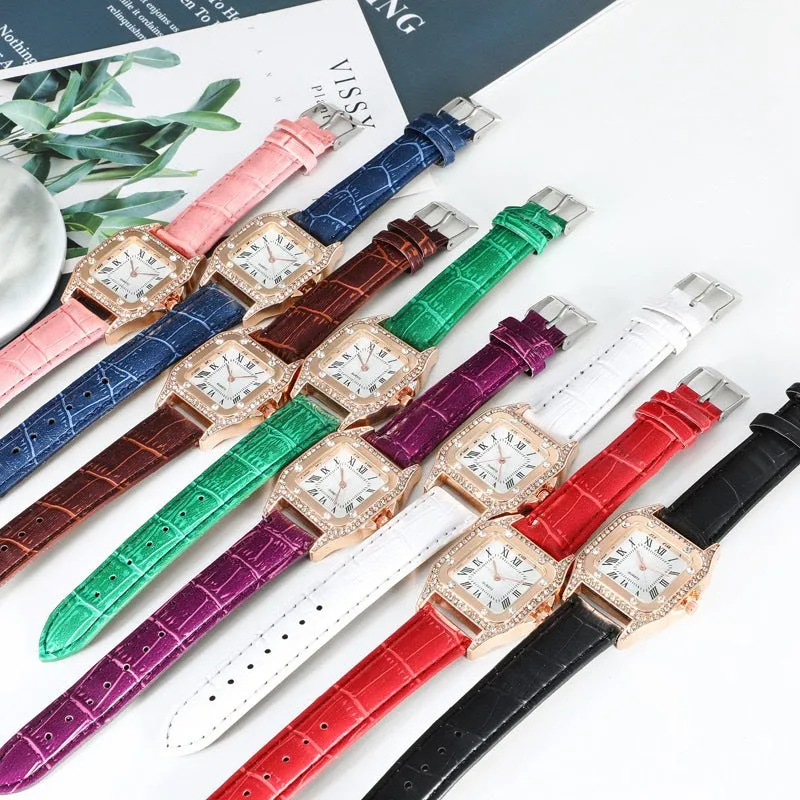 Watch Ladies Fashion Watch Small Square Belt Quartz Women