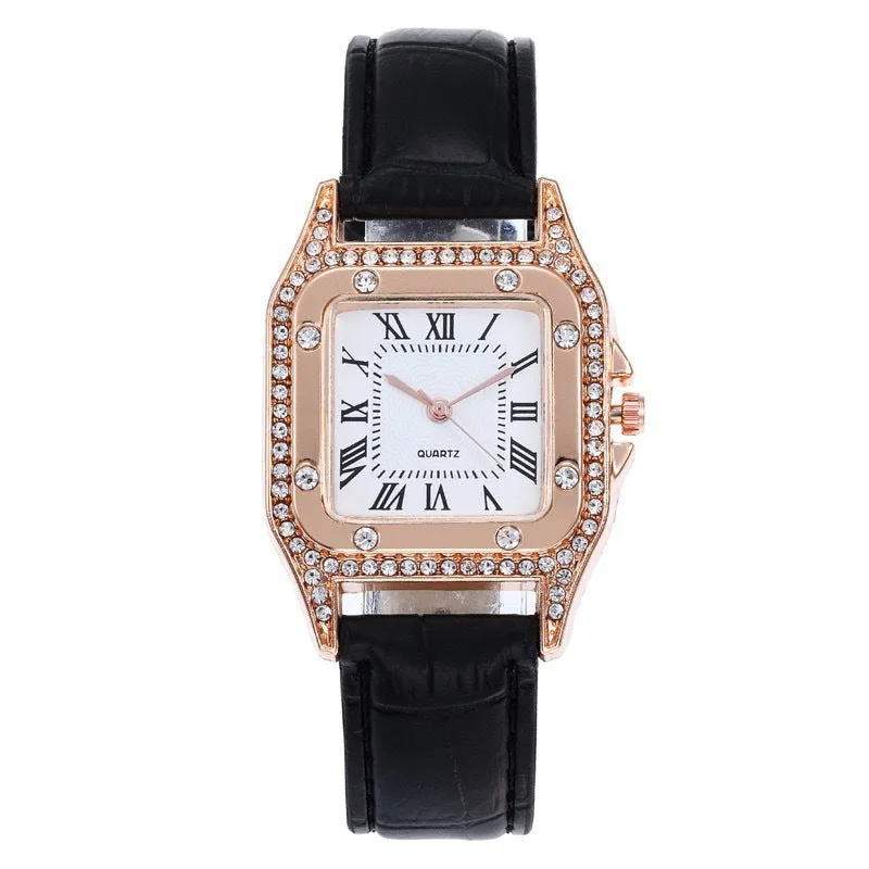 Watch Ladies Fashion Watch Small Square Belt Quartz Women
