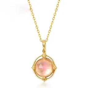 Women's Pendant Pink Enamel Women's 925 Silver Plated Ear Stud Pendant for girls