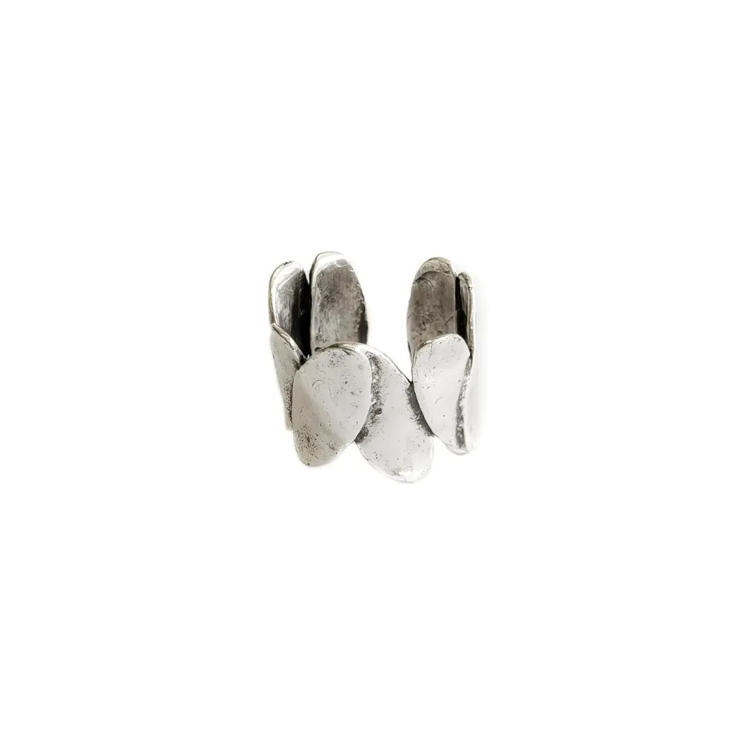 Wrap Sculpted Pewter Band Ring