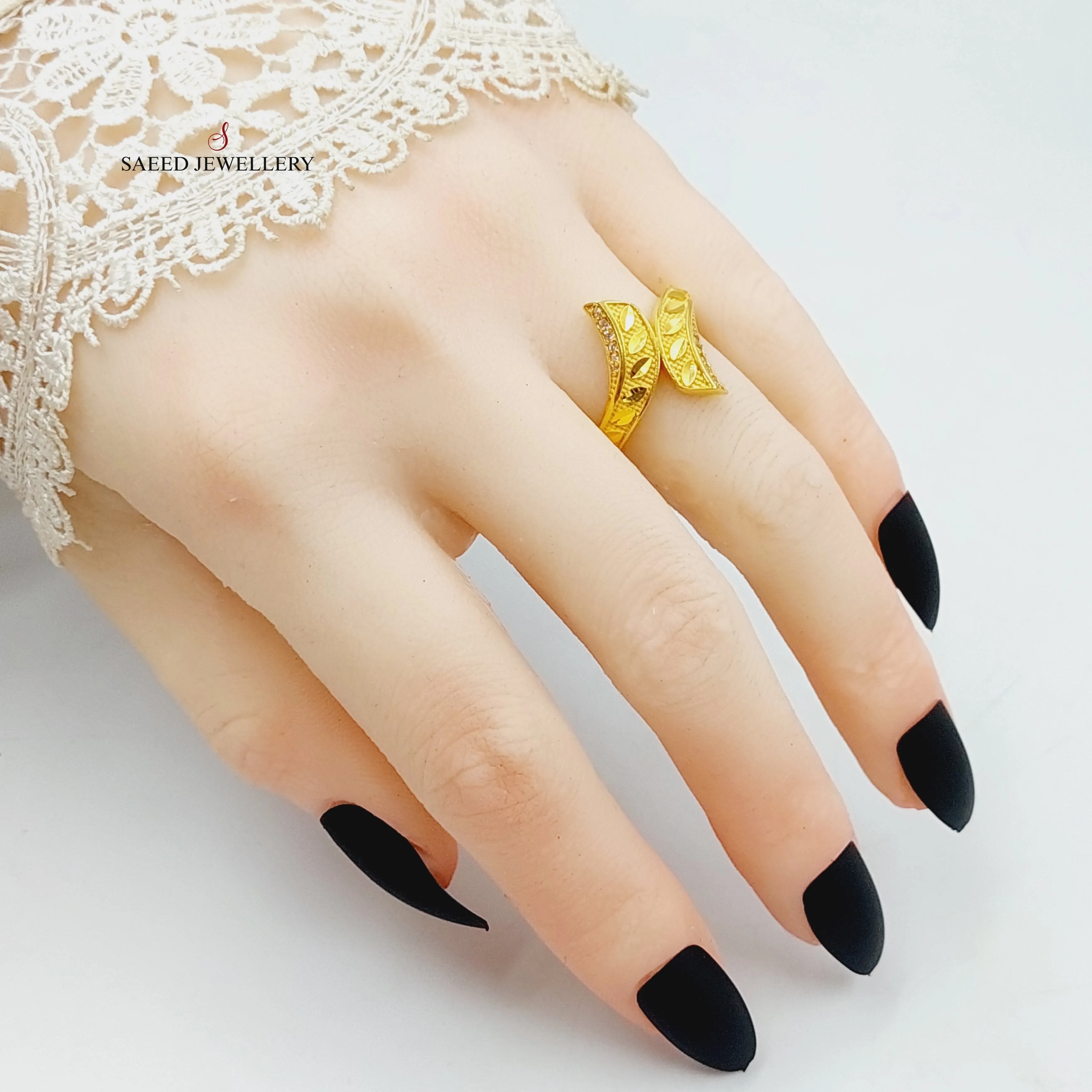 Zircon Studded Spike Ring